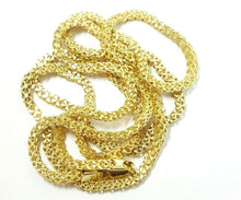 Load image into Gallery viewer, New 10K Yellow Gold 2.75mm Square link Chain Necklace fine jewelry 21.3g 28"