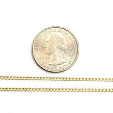 Load image into Gallery viewer, New 10K yellow gold 1.8mm thin hollow Cuban chain necklace fine jewelry 1.3g 16"