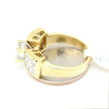 Load image into Gallery viewer, pre owned 1.75Ct Natural square Diamond 14k yellow Gold Engagement Ring Sz 7.75