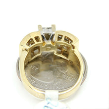 Load image into Gallery viewer, pre owned 1.75Ct Natural square Diamond 14k yellow Gold Engagement Ring Sz 7.75