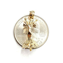 Load image into Gallery viewer, 14k yellow Gold Solid 3D Flamenco dancer Pendant charm gift fine jewelry 3g