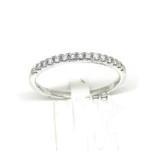 Load image into Gallery viewer, New 0.18ct genuine diamond 14k White Gold Women wedding band Ring jewelry Size 7