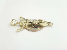 Load image into Gallery viewer, 10k yellow gold Jesus full body religious gift for him her pendant charm 3.1g