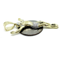 Load image into Gallery viewer, 10k two tone gold Jesus full body religious gift pendant charm fine jewelry 3.3g