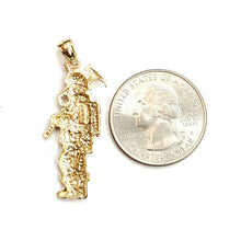 Load image into Gallery viewer, 14k yellow Gold fireman firewoman firefighter Pendant charm fine jewelry 3.4g
