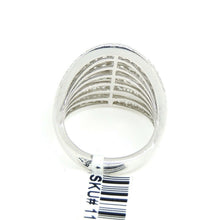 Load image into Gallery viewer, New 1.87ct genuine diamond 14k White Gold Women wide band Ring jewelry Size 6.75