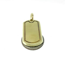 Load image into Gallery viewer, real 10k yellow Gold solid dog tag Pendant charm shiny fine gift jewelry 6.7g