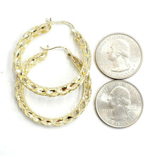 Load image into Gallery viewer, 10K yellow Gold 1.52" 4mm Turkish hoop Earrings Round fine jewelry 5.6g