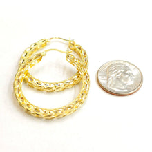 Load image into Gallery viewer, New 10K yellow Gold 1.52" 4mm Turkish hoop Earrings Round fine jewelry 5.7g