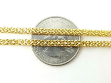 Load image into Gallery viewer, New 10K Yellow Gold 2.75mm Square link Chain Necklace fine jewelry 21.3g 28"