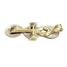 Load image into Gallery viewer, 10k yellow gold Egyptian ankh cross pendant charm fine religious jewelry 5.7g