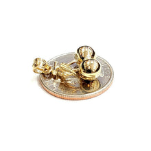 Load image into Gallery viewer, New 14k yellow gold 3D Cherry fruit leaf pendant charm Gift fine jewelry 3.4g