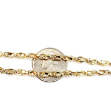 Load image into Gallery viewer, 10K real yellow gold 3.75mm Turkish chain Necklace gift fine jewelry 24" 21.3g