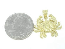 Load image into Gallery viewer, 10k yellow gold cancer crab full body pendant charm zodiac sign gift 2.3g