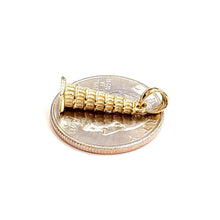 Load image into Gallery viewer, 14K Yellow Gold 3D Famous Leaning Tower of Pisa Charm Pendant Fine Jewelry 2.3g