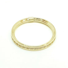 Load image into Gallery viewer, 14k yellow Gold eternity wedding stackable endless band cubic zirconia size 7