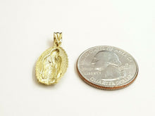 Load image into Gallery viewer, 10k gold virgin Mary Guadalupe pendant charm gift fine religious jewelry 1.3g