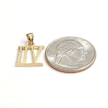 Load image into Gallery viewer, New 14KT Yellow Gold Solid Roman number 7 Pendant charm gift Fine Jewelry 1.6g