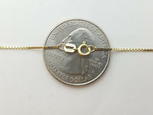 Load image into Gallery viewer, Brand New 14K Yellow Gold Square Box Chain Necklace fine gift jewelry 2.5g 24"