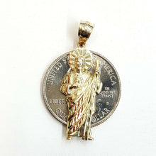 Load image into Gallery viewer, 10k yellow gold saint Jude juda pendant charm fine religious gift jewelry 1.6g