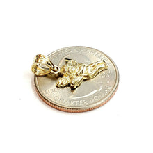 Load image into Gallery viewer, 10k yellow Gold full body angel and heart diamond cut Pendant fine jewelry 1.1g
