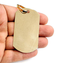 Load image into Gallery viewer, New 10k yellow Gold solid dog tag Pendant charm shiny gift fine jewelry 24.2g