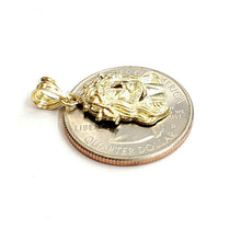 Load image into Gallery viewer, 10k yellow gold Tiny Jesus face head pendant charm fine religious jewelry 1.2g