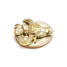 Load image into Gallery viewer, 10k yellow Gold Taurus bull zodiac Pendant cubic zirconia fine gift jewelry 2.8g