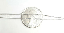 Load image into Gallery viewer, New 14K white Gold 0.8mm Square Box Chain Necklace fine gift jewelry 1.7g 16"
