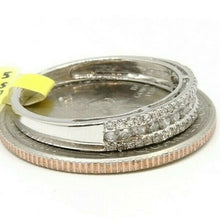 Load image into Gallery viewer, 0.35ct genuine diamond 14k White Gold Women wedding Ring band jewelry Size 7