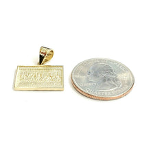 Load image into Gallery viewer, 14k two tone gold last supper pendant charm diamond cut fine gift jewelry 2.5g