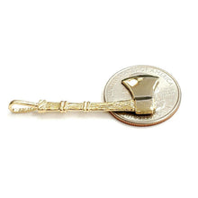 Load image into Gallery viewer, New 14k Yellow Gold Solid 3D AXE Pendant charm outdoor tool fine jewelry 3.6g