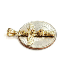 Load image into Gallery viewer, New 14k yellow gold solid Alaska Totem pole Mythology pendant fine jewelry 2.6g