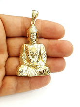 Load image into Gallery viewer, 10k yellow gold buddha buda buddah pendant charm fine religious jewelry 10.6g