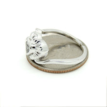 Load image into Gallery viewer, 0.14Ct Natural Diamond In 14k white Gold Women's heart Ring fine gift Size 6.75