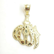 Load image into Gallery viewer, New 10K Yellow Gold Nugget Allah Islamic God Pendant Charm religious jewelry 3g