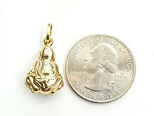 Load image into Gallery viewer, New 14k yellow gold 3D hollow buddha buda buddah pendant charm fine jewelry 1.6g