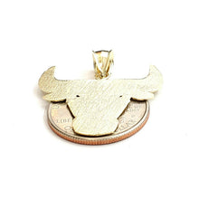 Load image into Gallery viewer, 10k yellow solid Gold Taurus bull zodiac Pendant charm fine gift jewelry 2.9g