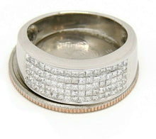Load image into Gallery viewer, 1.25ct genuine diamond 14k White Gold Women wide band Ring fine jewelry Size 7