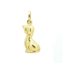 Load image into Gallery viewer, 14k yellow Gold hollow 3d dog full body Pendant charm jewelry fine gift pet 1.4g