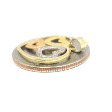 Load image into Gallery viewer, New 14k tri color Gold heart Pendant charm fine jewelry love gift for her 1.5g