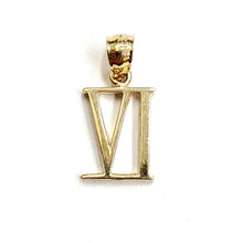 Load image into Gallery viewer, New 14KT Yellow Gold Solid Roman number 6 Pendant charm gift Fine Jewelry 1.2g