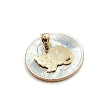 Load image into Gallery viewer, New 14k solid yellow Gold cat full body Pendant charm jewelry fine gift pet 1.1g