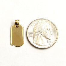 Load image into Gallery viewer, 14k yellow Gold Tiny medical ID dog tag name tag Pendant charm fine jewelry 1.4g