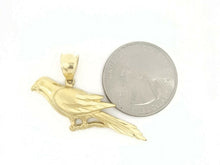 Load image into Gallery viewer, New 14k yellow Gold parrot bird Pendant charm gift fine jewelry unisex 3.6g