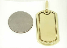Load image into Gallery viewer, real 10k yellow Gold solid dog tag Pendant charm shiny fine gift jewelry 6.7g