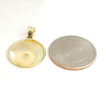 Load image into Gallery viewer, 10k solid yellow Gold yin ying yang taoist symbol Pendant jewelry 0.76" 2.1g