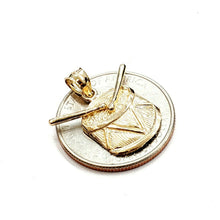 Load image into Gallery viewer, 14k yellow Gold solid Drum Pendant charm gift music instrument fine jewelry 2.1g