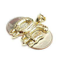 Load image into Gallery viewer, 10k yellow Gold OG original gangster word Pendant diamond cut fine jewelry 5.3g