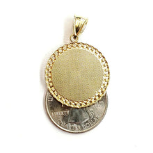 Load image into Gallery viewer, 10k yellow gold round saint Jude juda pendant charm religious jewelry 0.97" 4g
